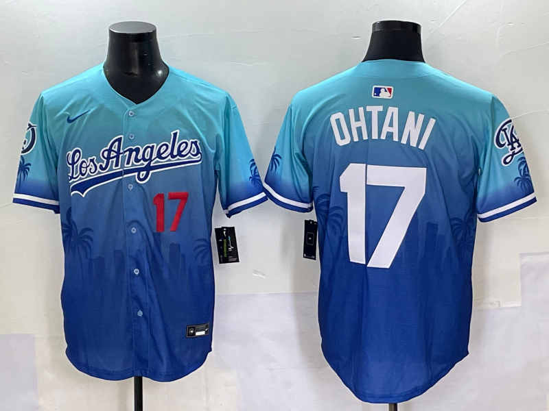 Men's Los Angeles Dodgers Shohei Ohtani #17 Blue Team Jersey